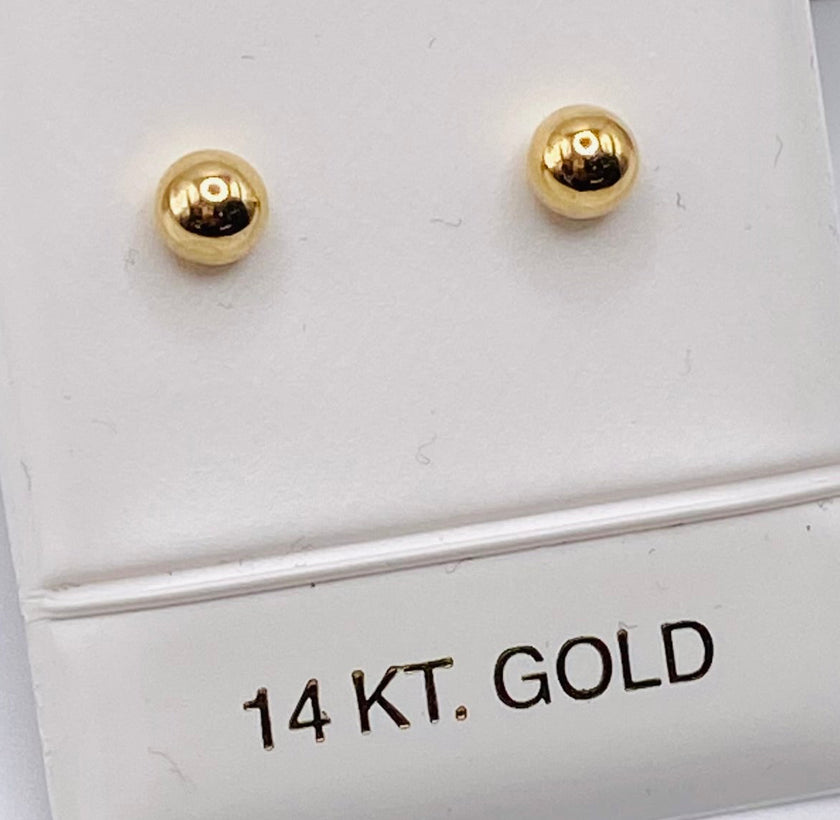 Pendientes 14k, 4.8mm