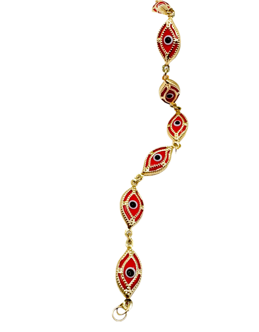 Guillo ojo turco 14k, 19cm x 6.8mm