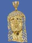 Cara de cristo 14k, 8 cm x 38 mm