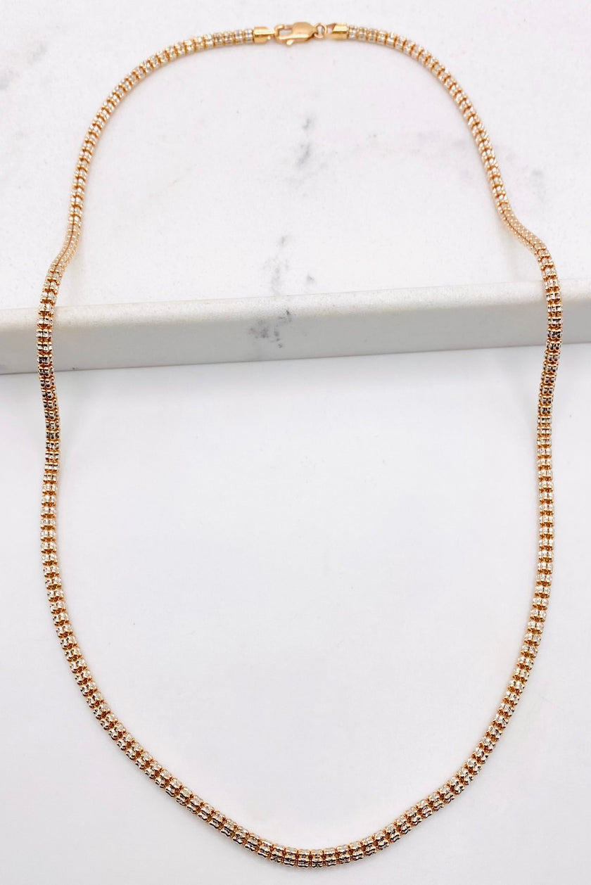 Luna ice rosa 14k, 60cm x 3.4mm