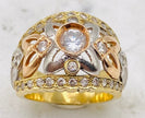 Anillo 2tonos 14k, talla#17