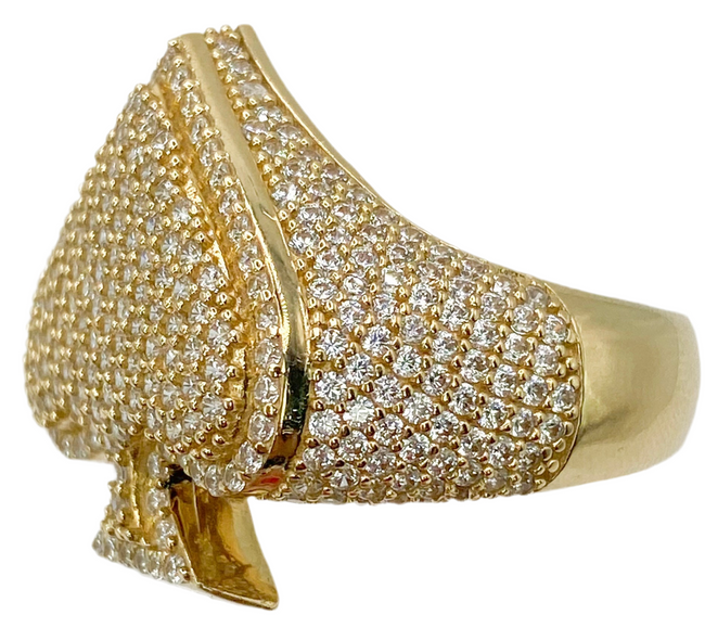 Anillo corazón 14k, talla 25