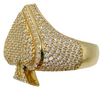 Anillo corazón 14k, talla 25