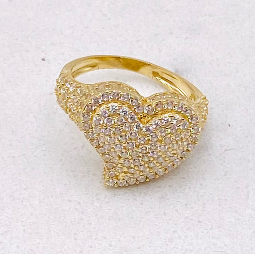 Anillo de corazón 14k, #13