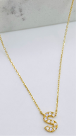 Cadena letra 14k, 45cm