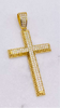 Cruz zirconia 18k, 6.5cm x 3cm