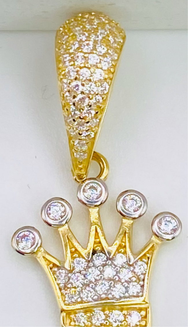 Medalla letra 18k, 3.5cm x 1cm