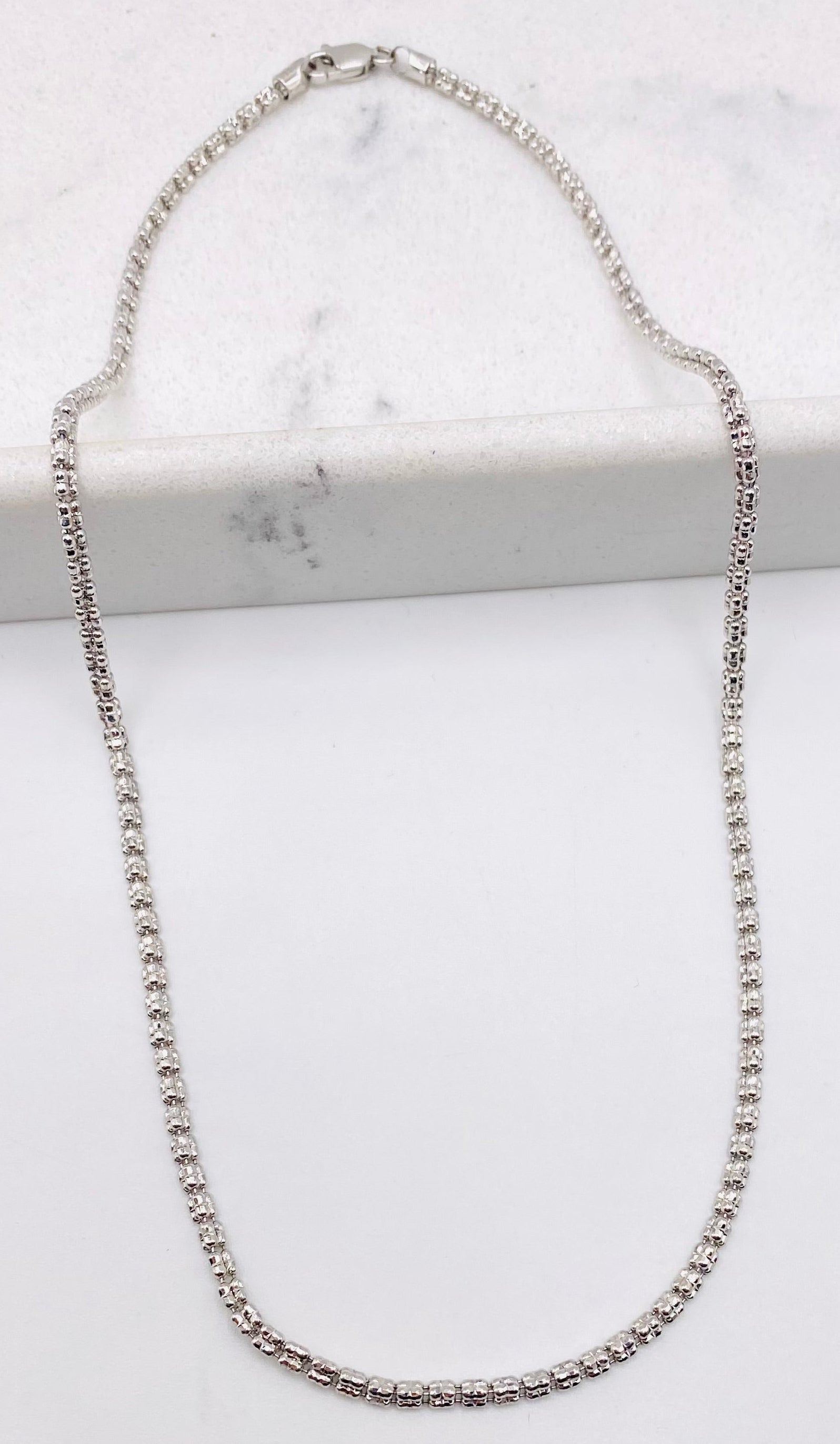 Luna ice blanca 14k, 40cm x 2.2mm