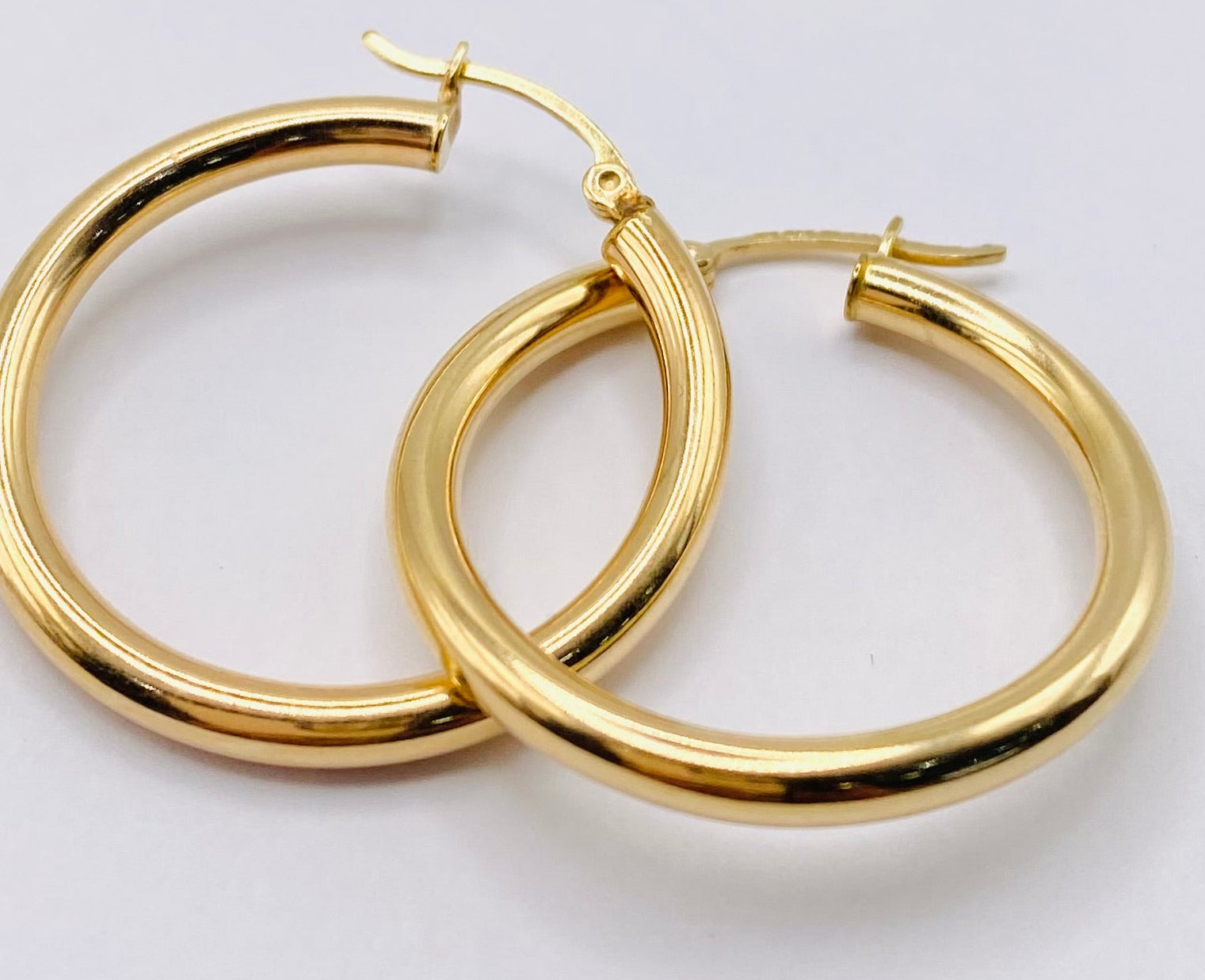 Argollas  14k,  3.08mm x 3cm