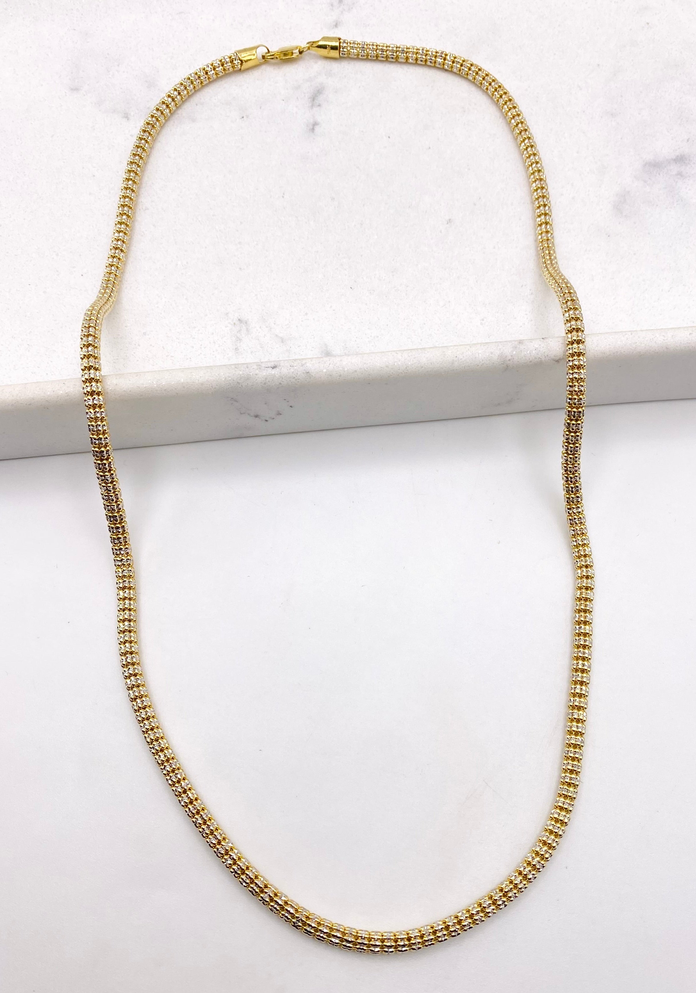 Cadena luna ice 14k, 60cm x 4mm