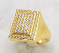 Anillo cuadrado 14k.  Talla24