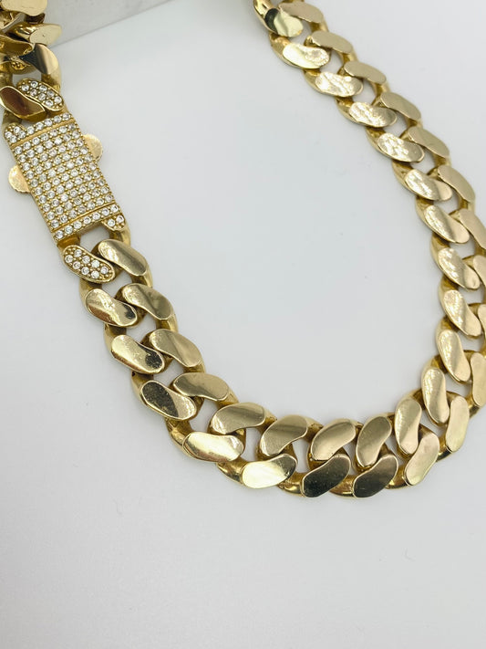 Cadena Mónaco con Graf zirconia 14k