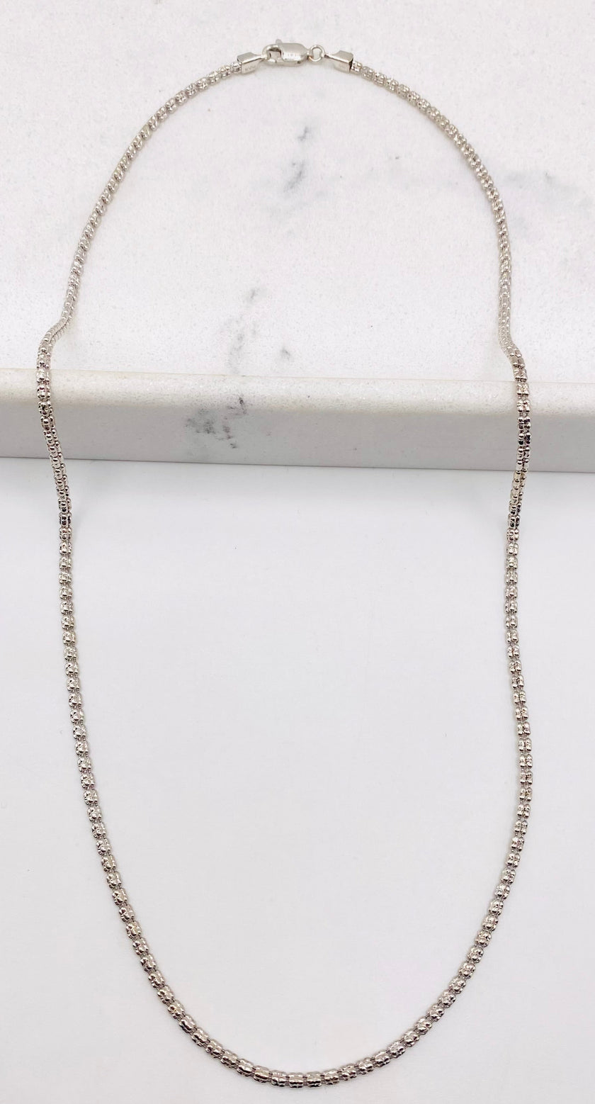 Luna ice blanca 14k, 50cm x 2mm