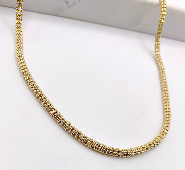 Cadena luna ice 14k, 60cm x 4mm
