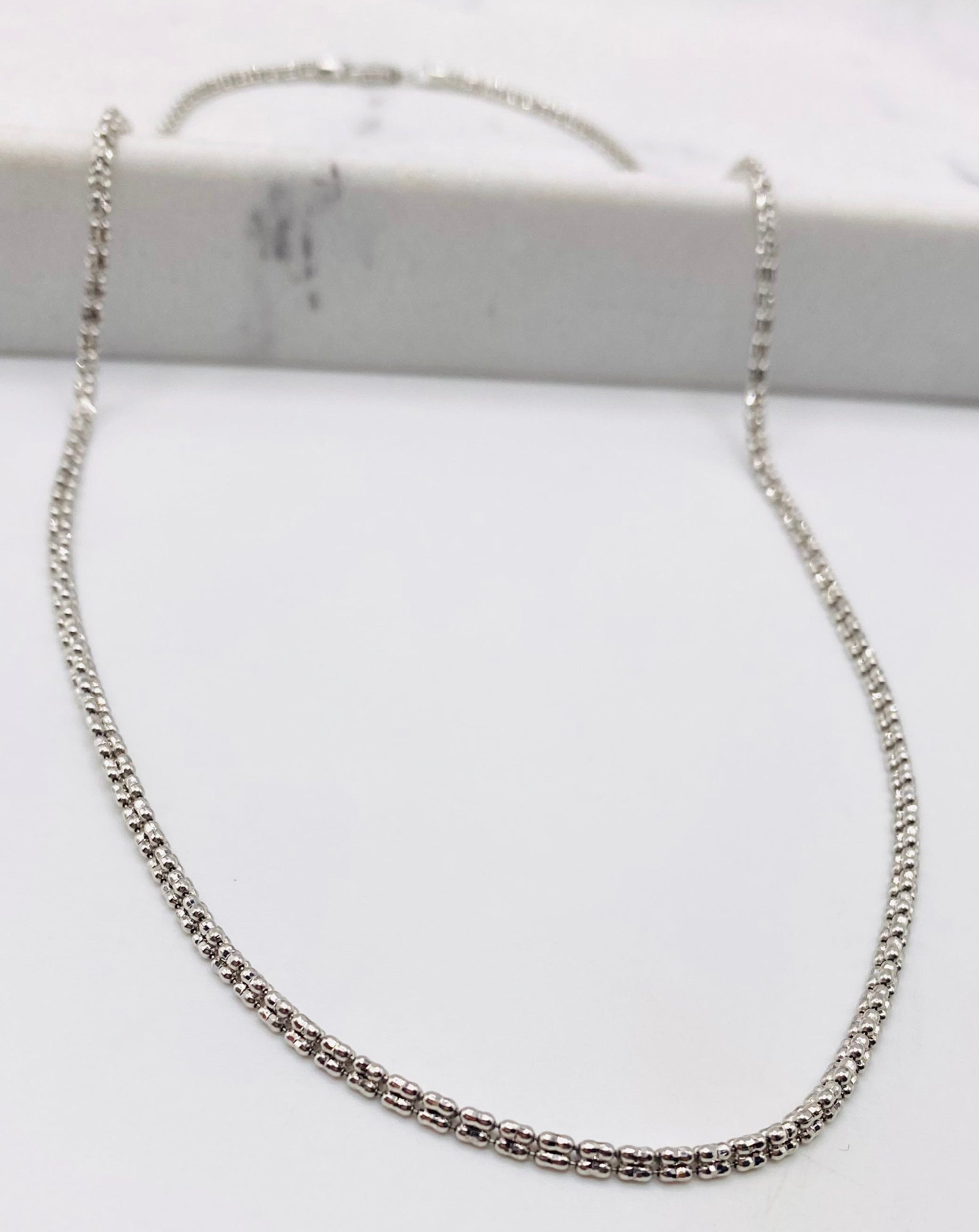 Luna ice blanca 14k, 50cm x 2.2mm