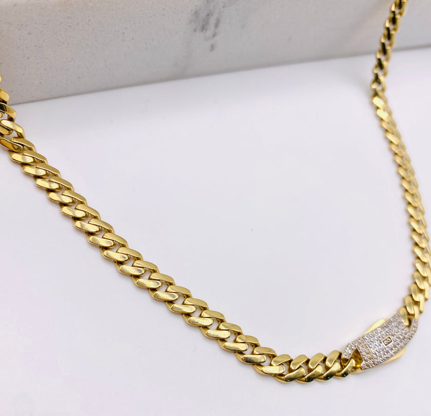 Cadena Mónaco 14k, 45cm x 5.2MM