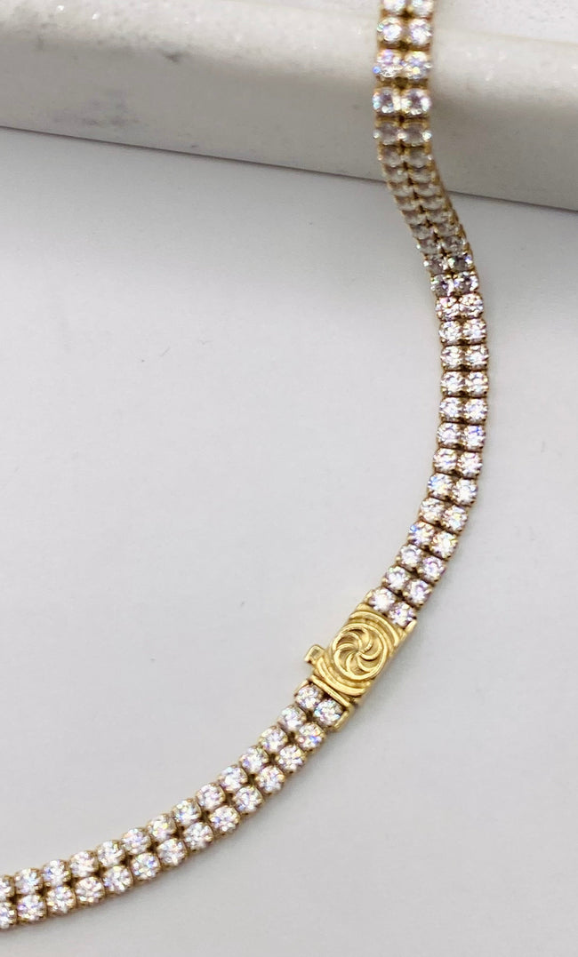 Cadena tenis 14k, 45cm x 4.2mm