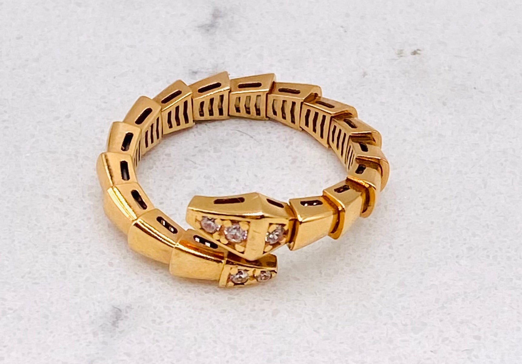 Anillo snake rosa 14k. #17