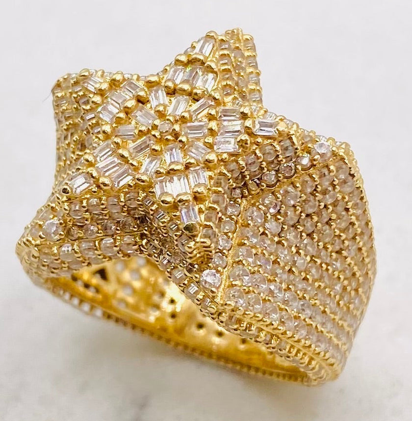 Anillo estrella talla#22, 14k