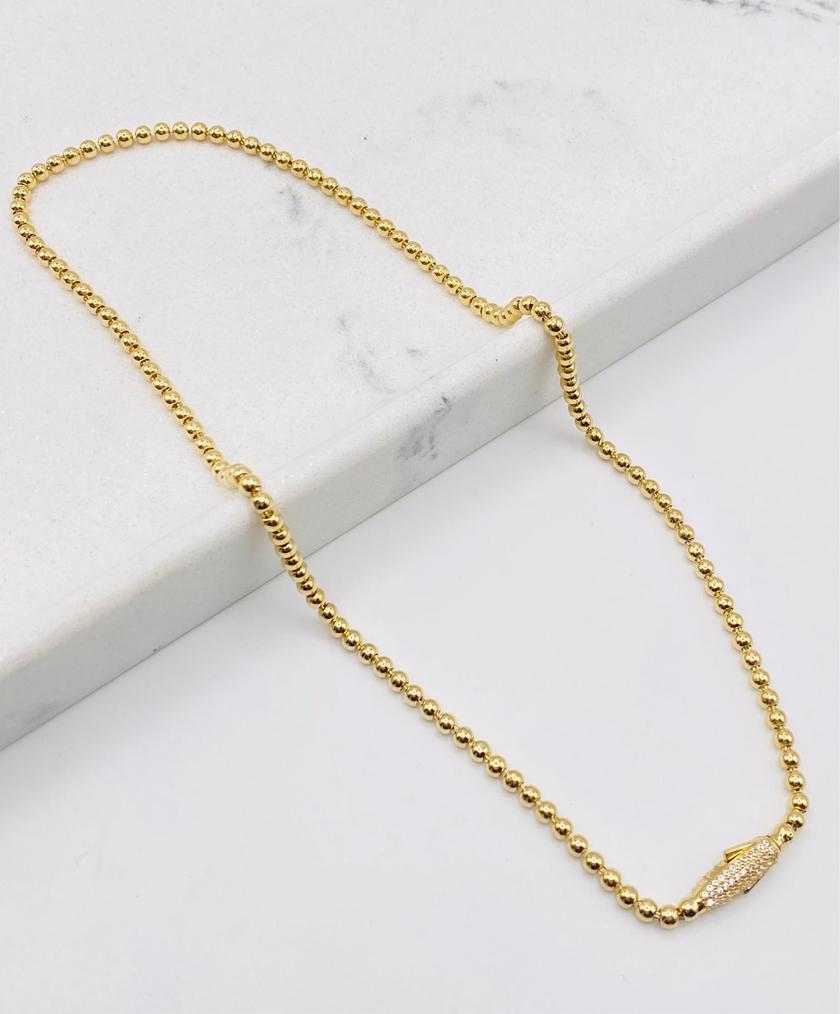 Cadena luna 14k, 45cm