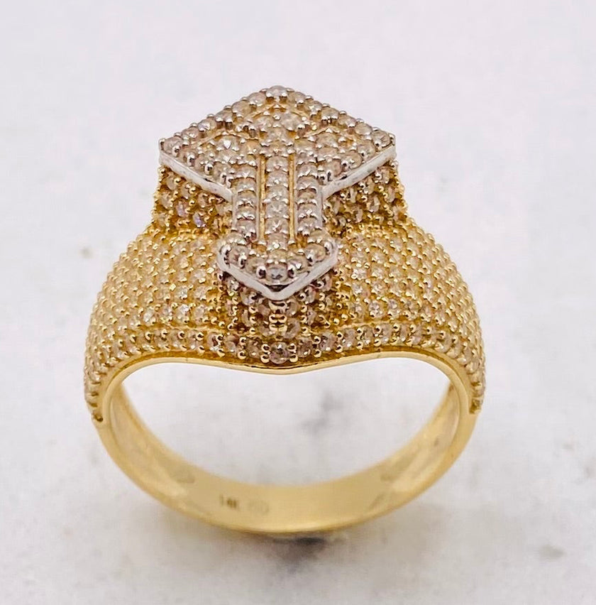 Anillo cruz talla#22, 14k