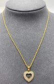 Cadena con medalla 14k, 45cm x 0.80mm