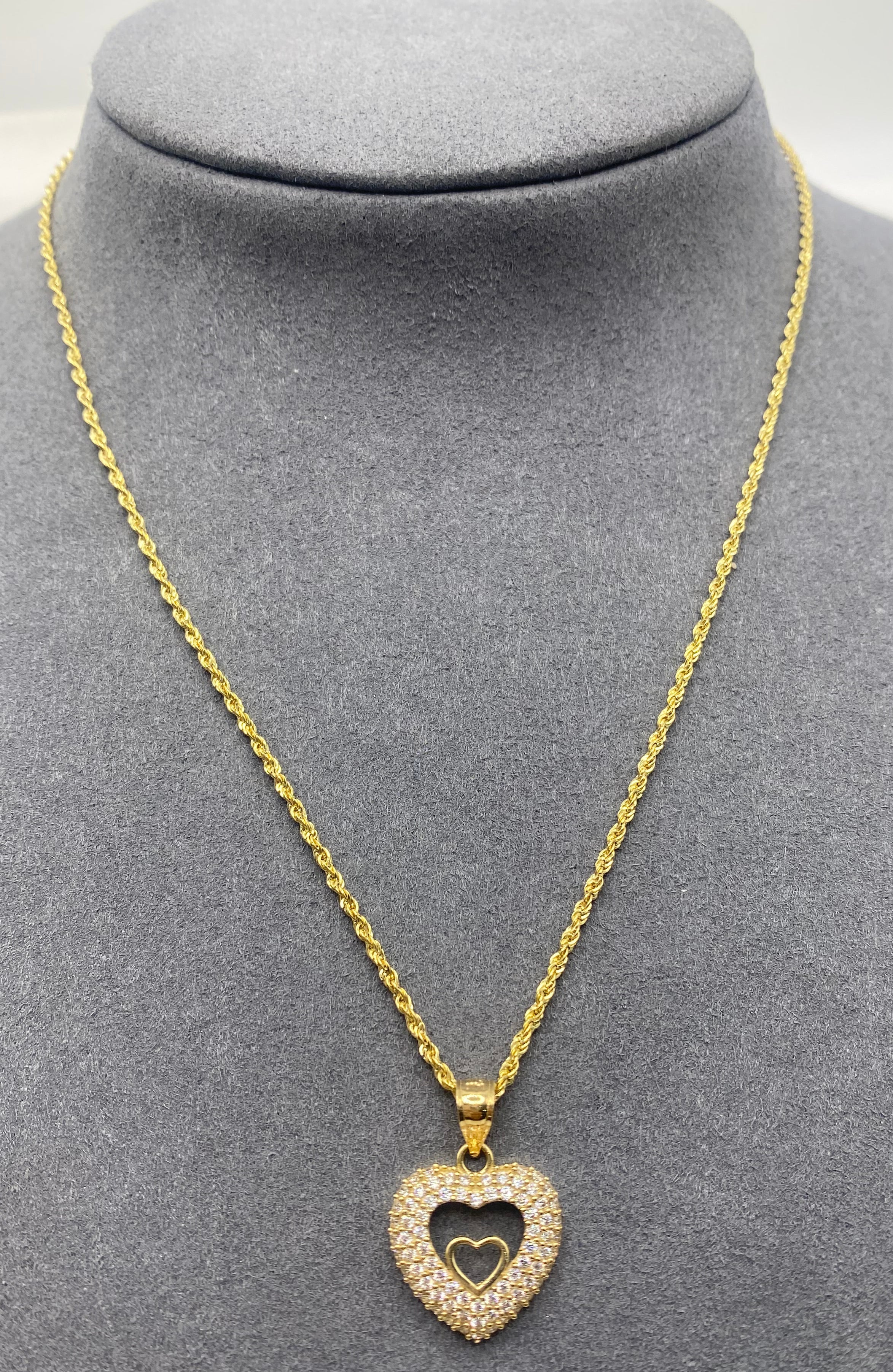 Cadena con medalla 14k, 45cm x 0.80mm