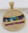 Medalla santa cena 14k, 5cm x 4cm