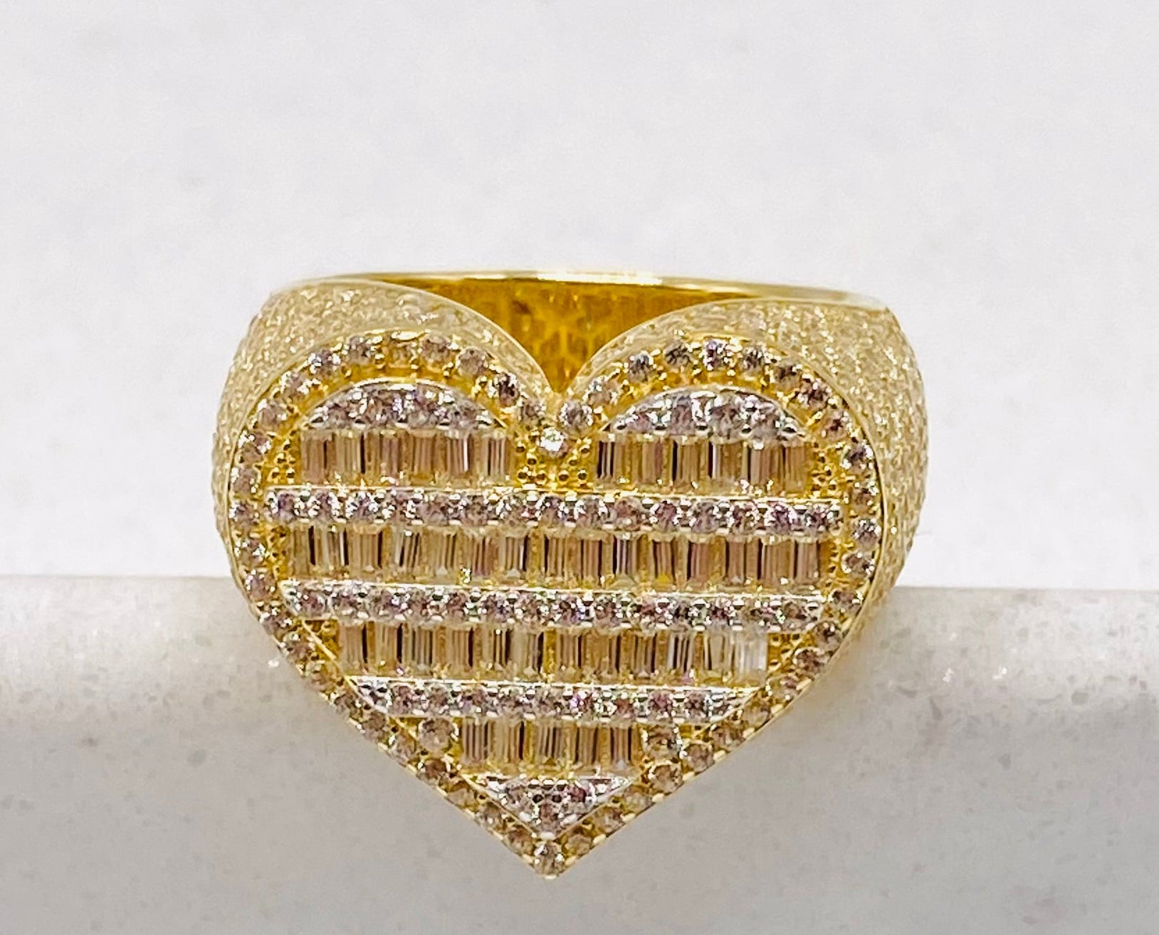Anillo corazón 18k, talla 19