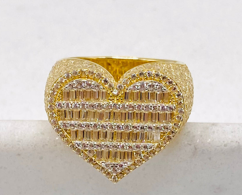 Anillo corazón 18k, talla 19