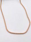Cadena luna ice rosa 18k, 60cm x 3.2mm