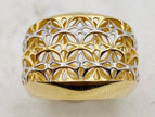 Anillo 2tonos fígaro 14k, talla#17