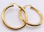 Argollas 14k,  3.85mm x 4.4cm