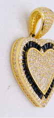 Medalla Corazón 14k, 3cm x 2cm