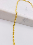 Cadena soga 14k, 55cm x 2.5mm