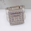 Anillo cuadrado 14k, zc #23