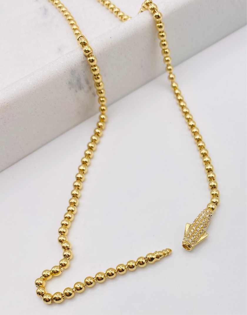 Cadena luna 14k, 45cm