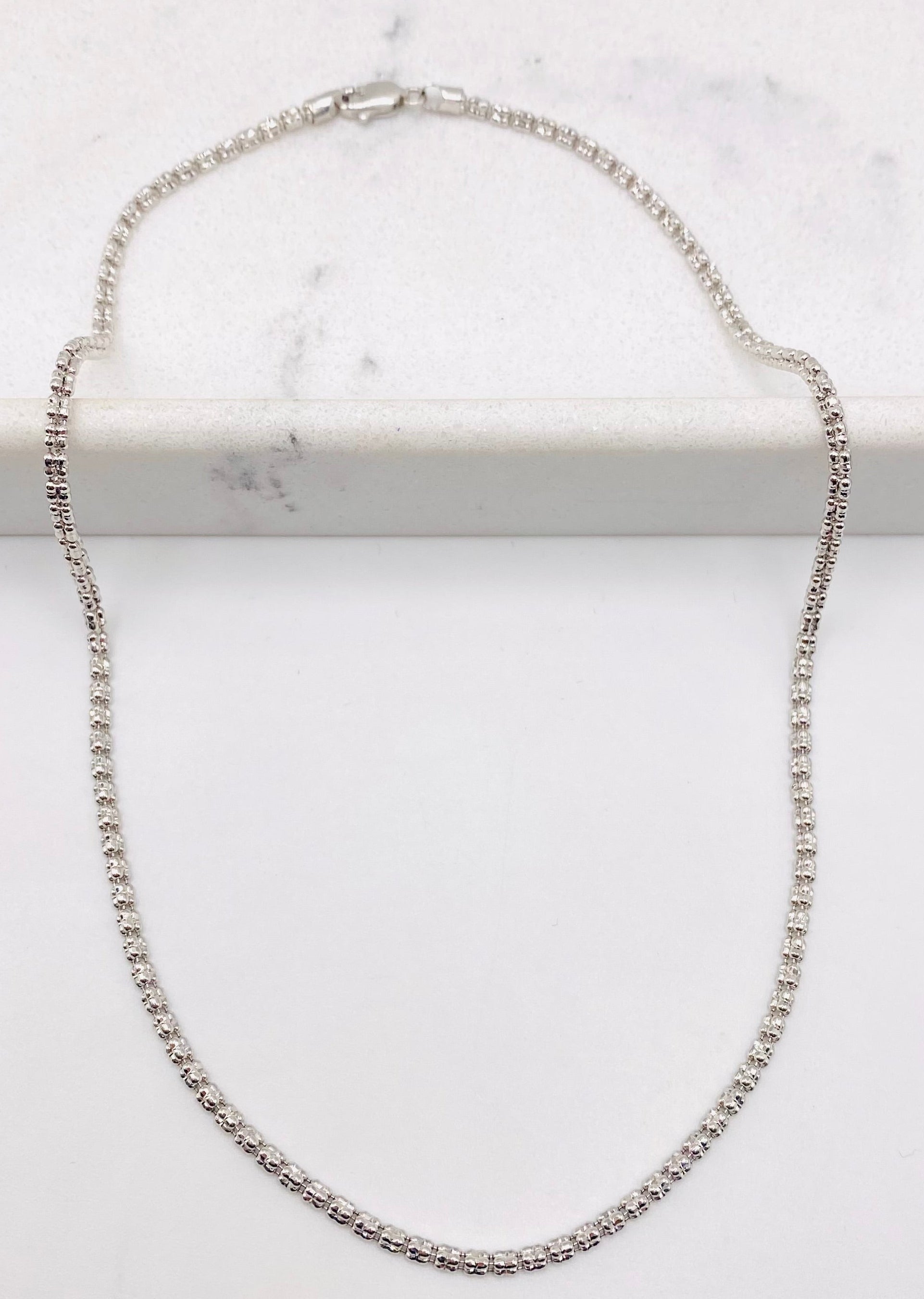 Luna ice blanca 14k, 40cm x 2.4mm
