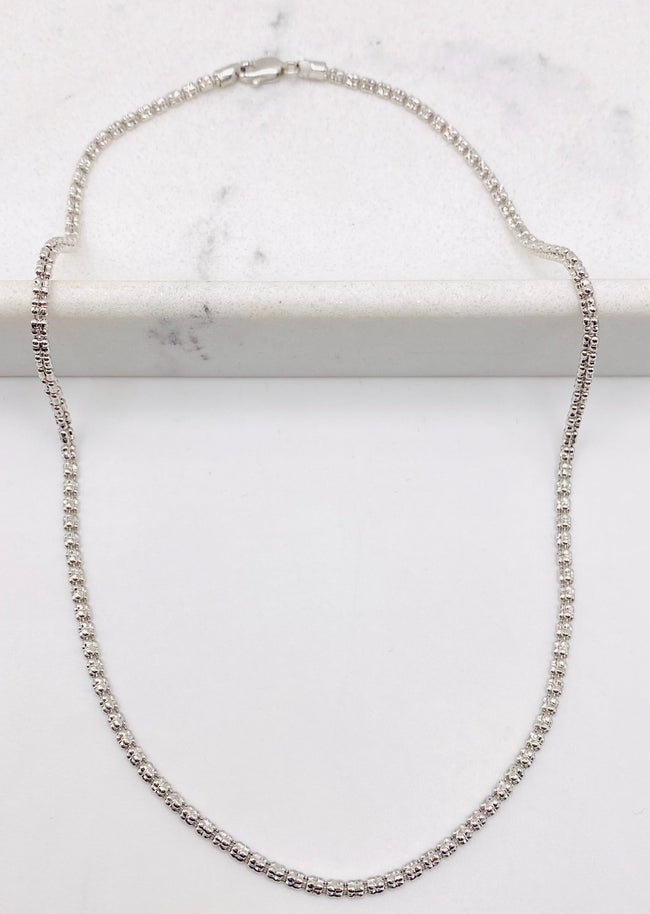 Luna ice blanca 14k, 40cm x 2.4mm