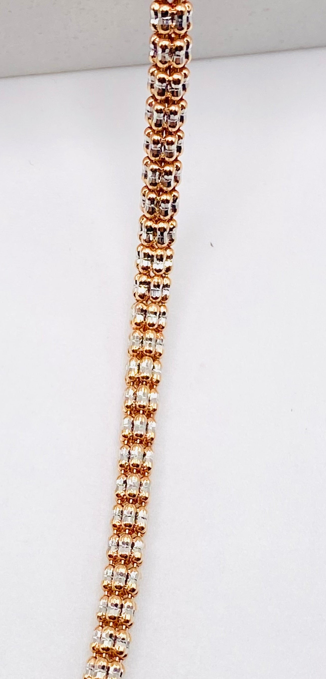 Luna ice rosa 14k, 60cm x 3.4mm
