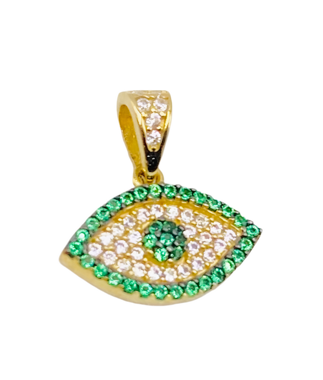 Medalla ojo turco 18k, 1.5cm x 1.5cm