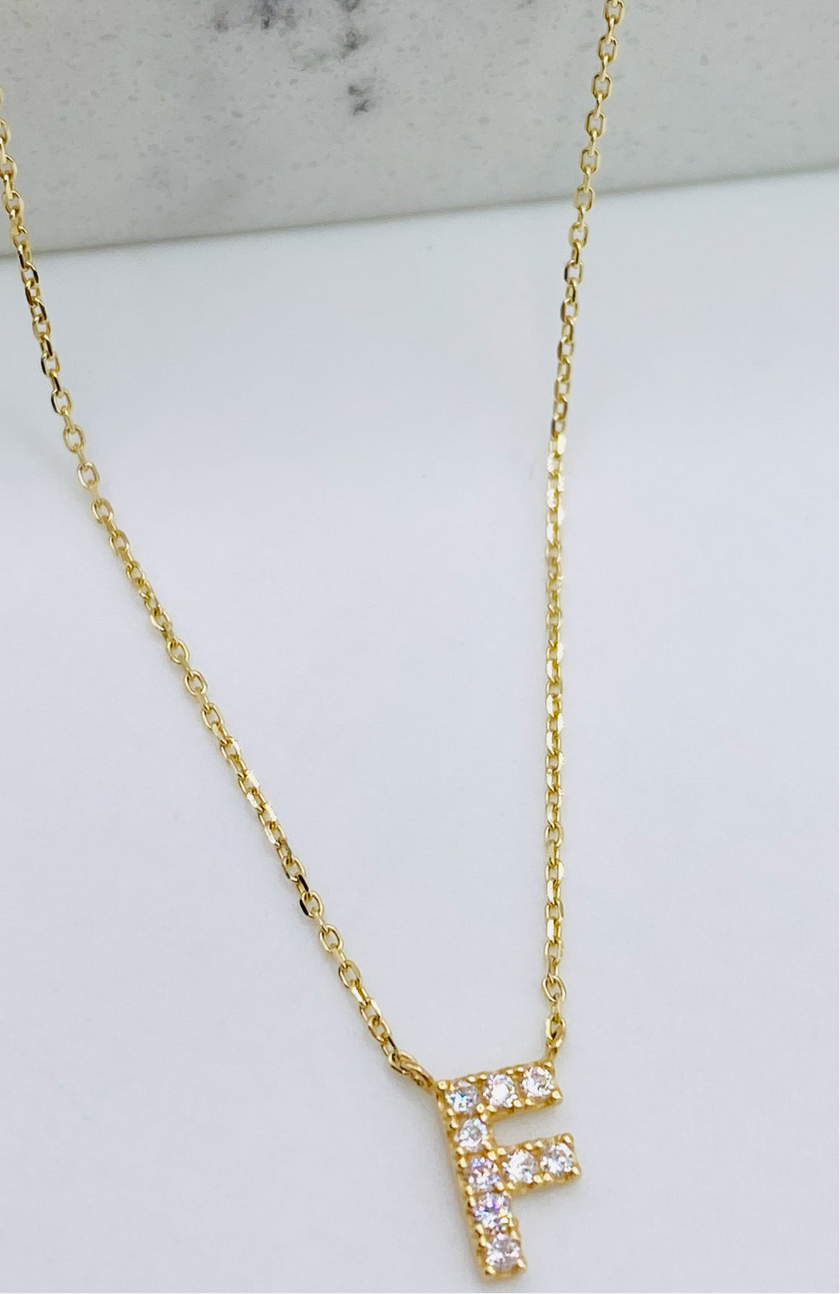 Cadena letra 14k, 45cm