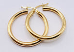 Argollas  14k,  3.08mm x 3cm