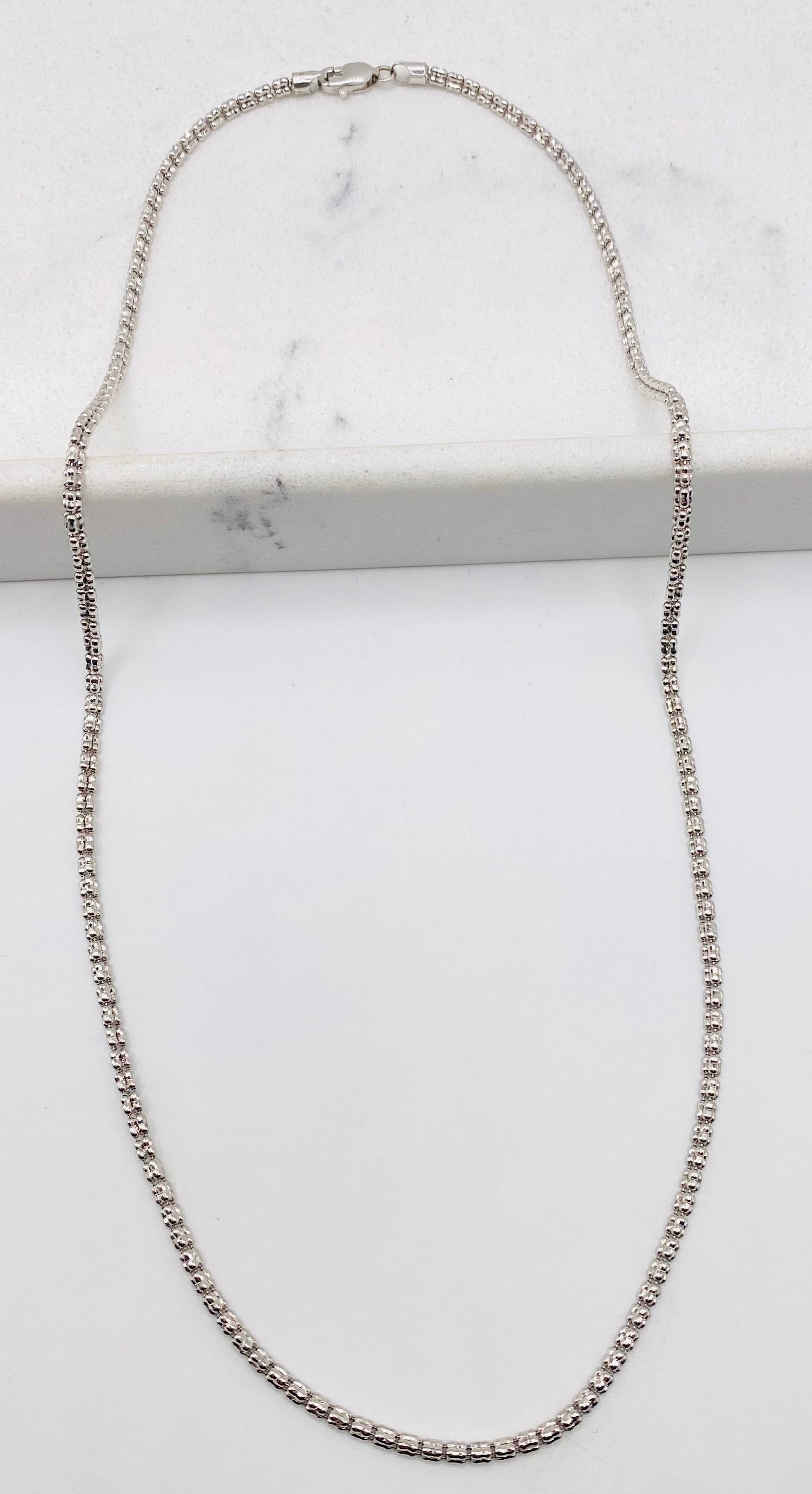 Luna ice blanca 14k, 50cm x 2.2mm