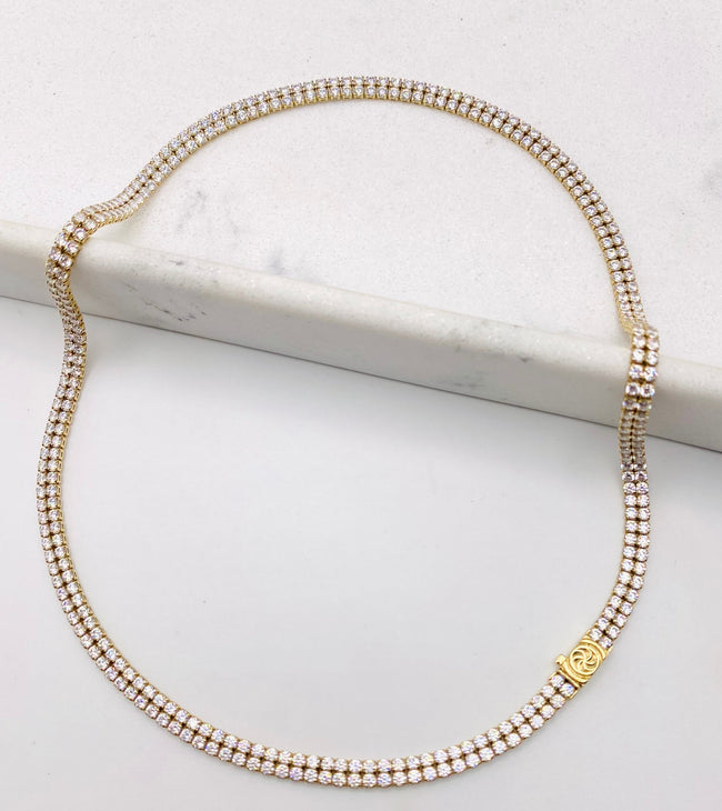 Cadena tenis 14k, 45cm x 4.2mm