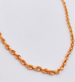 Cadena soga rosa 14k,  50cm x 3mm