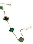 Guillo trébol 14k, talla 18cm la flor 9mm