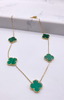 Cadena trébol 14k, 45cm
