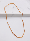 Cadena soga rosa 14k,  50cm x 3mm