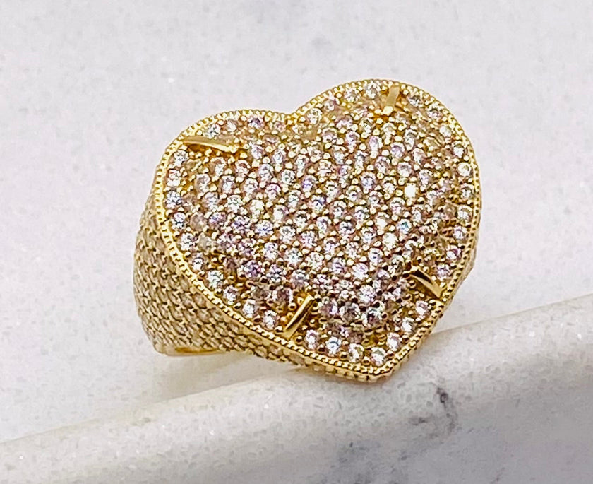 Anillo de corazón 14k, #20